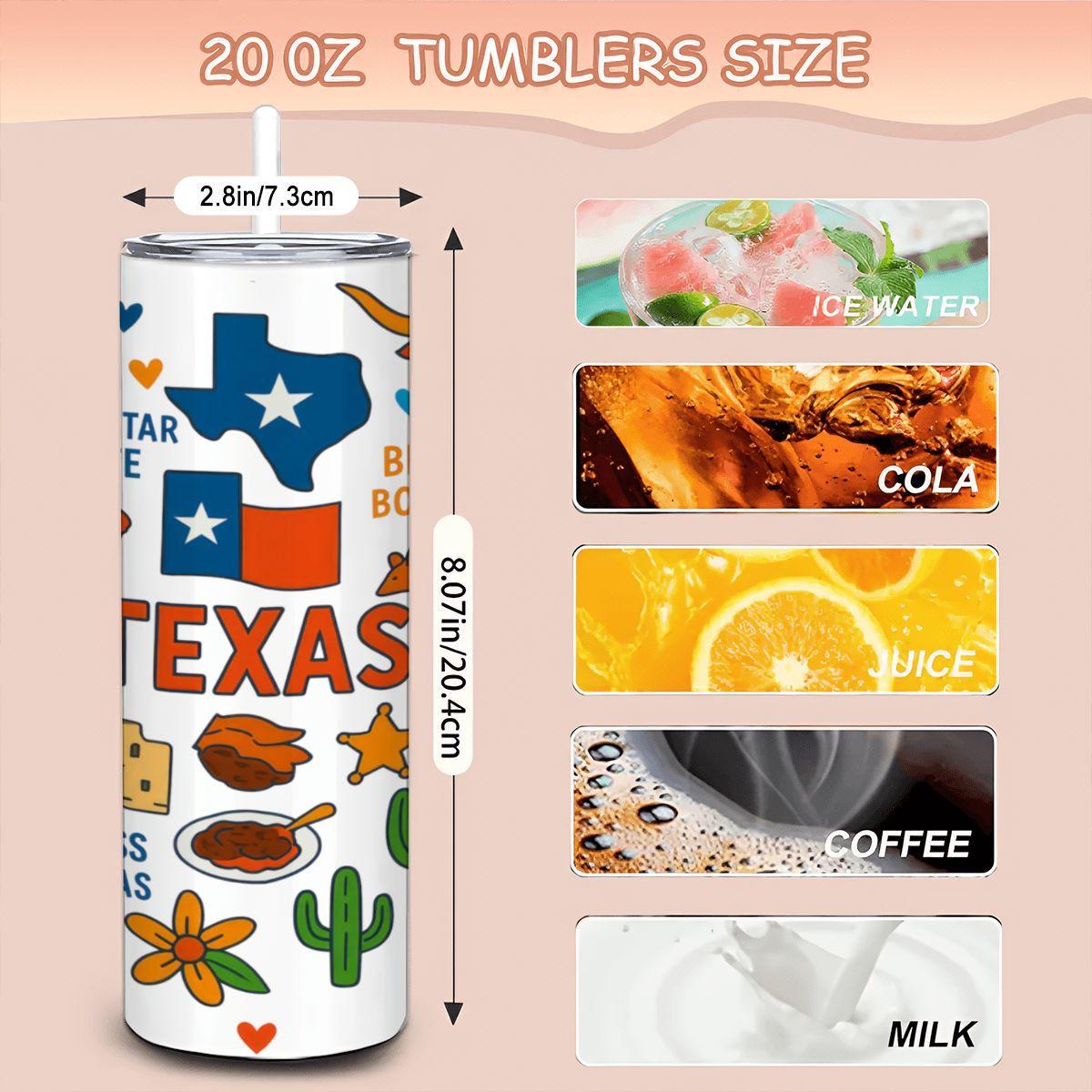Texas Pride Tumbler | 20oz Stainless Steel Travel Mug