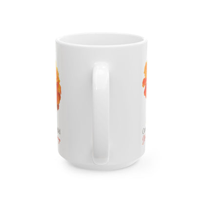 Marigold Flower Mug | October Birth Flower, Inspirational Drinkware