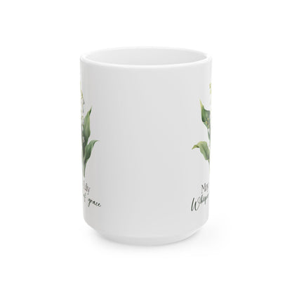 Lily of the Valley Mug | May Birth Flower, Floral Coffee Cup