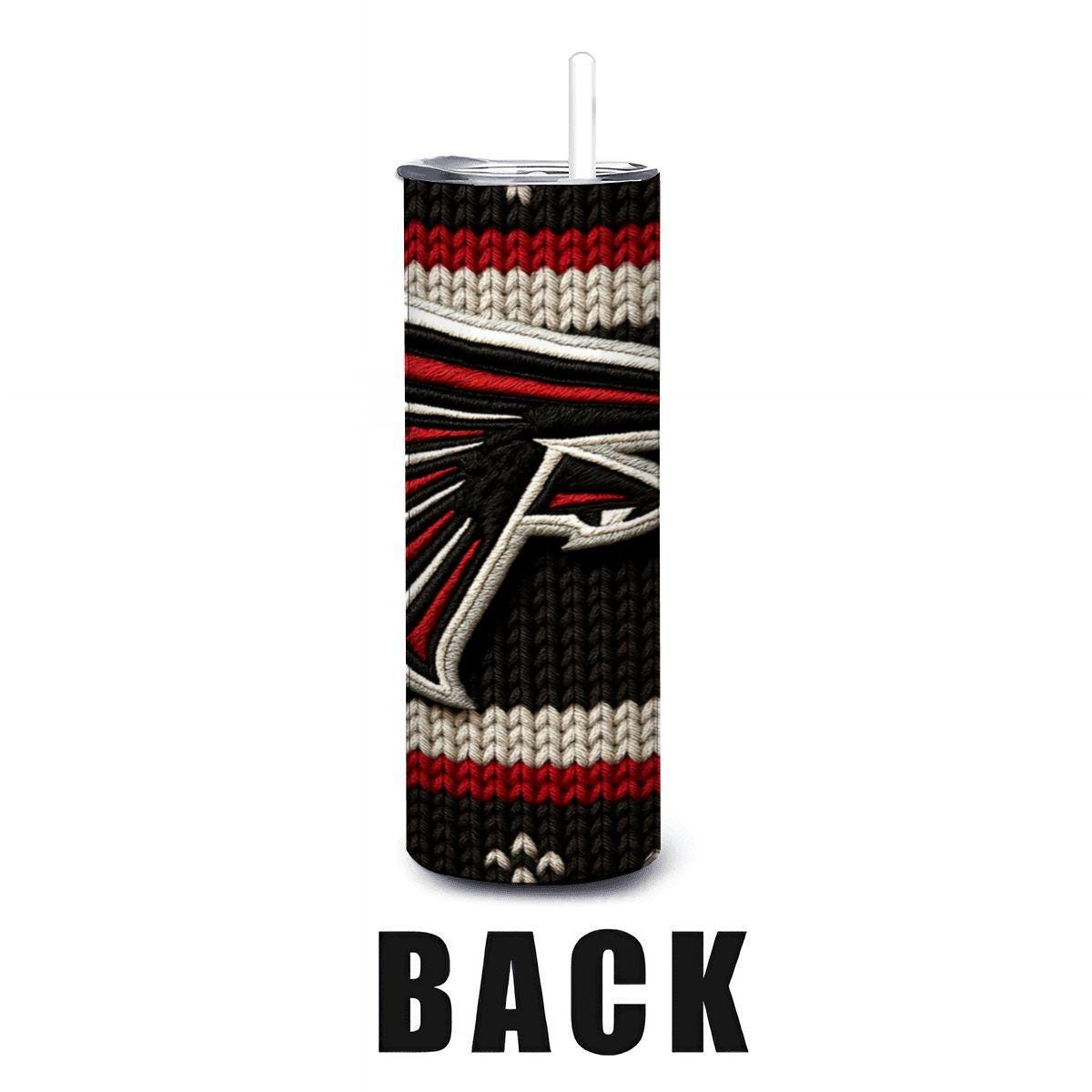 ColorFlow | Atlanta Falcons Inspired Seamless Sweater 20oz Skinny Tumbler with Straw
