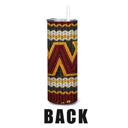 ColorFlow | Washington Commanders Inspired Seamless Sweater 20oz Skinny Tumbler with Straw