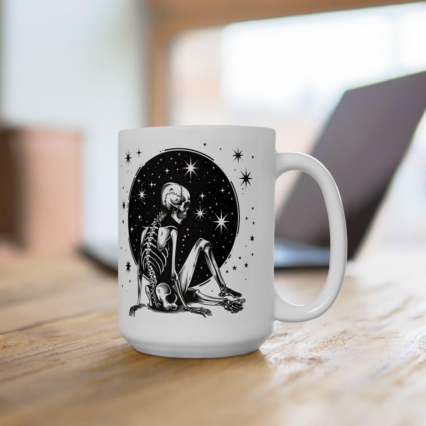 Starlit Skeleton Mug | Gothic Celestial Coffee Cup