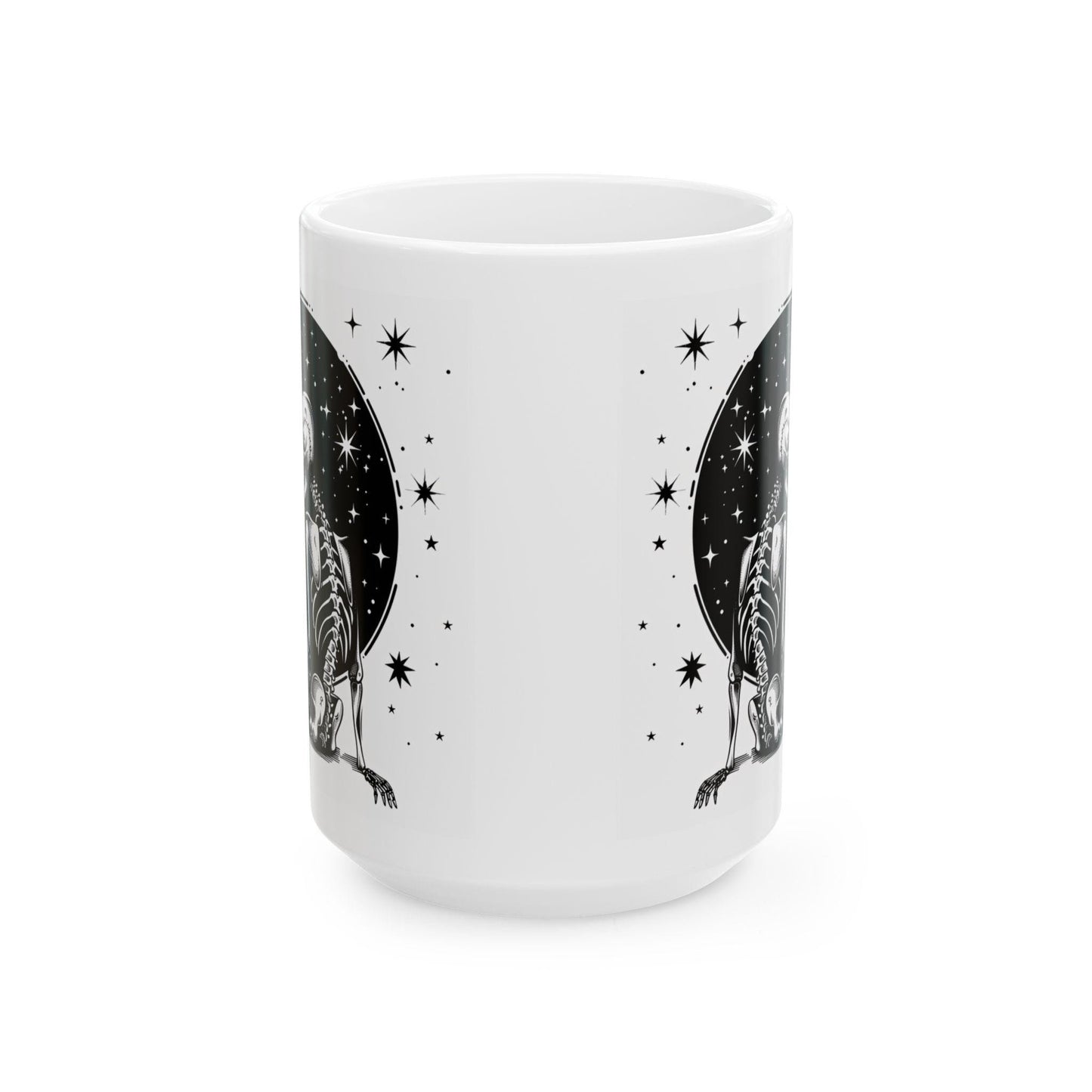 Starlit Skeleton Mug | Gothic Celestial Coffee Cup