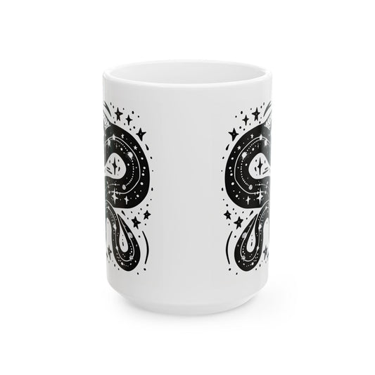 Celestial Serpent Mug | Cosmic Snake Astrology Coffee Cup