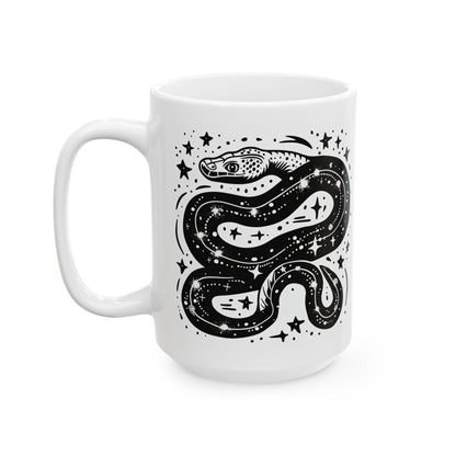 Celestial Serpent Mug | Cosmic Snake Astrology Coffee Cup