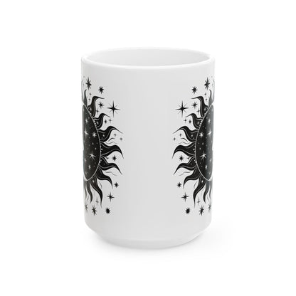 Sun and Moon Ceramic Coffee Mug | Celestial Astrology Gift