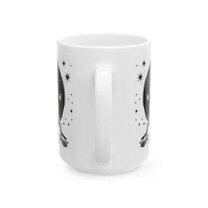 Starlit Skeleton Mug | Gothic Celestial Coffee Cup