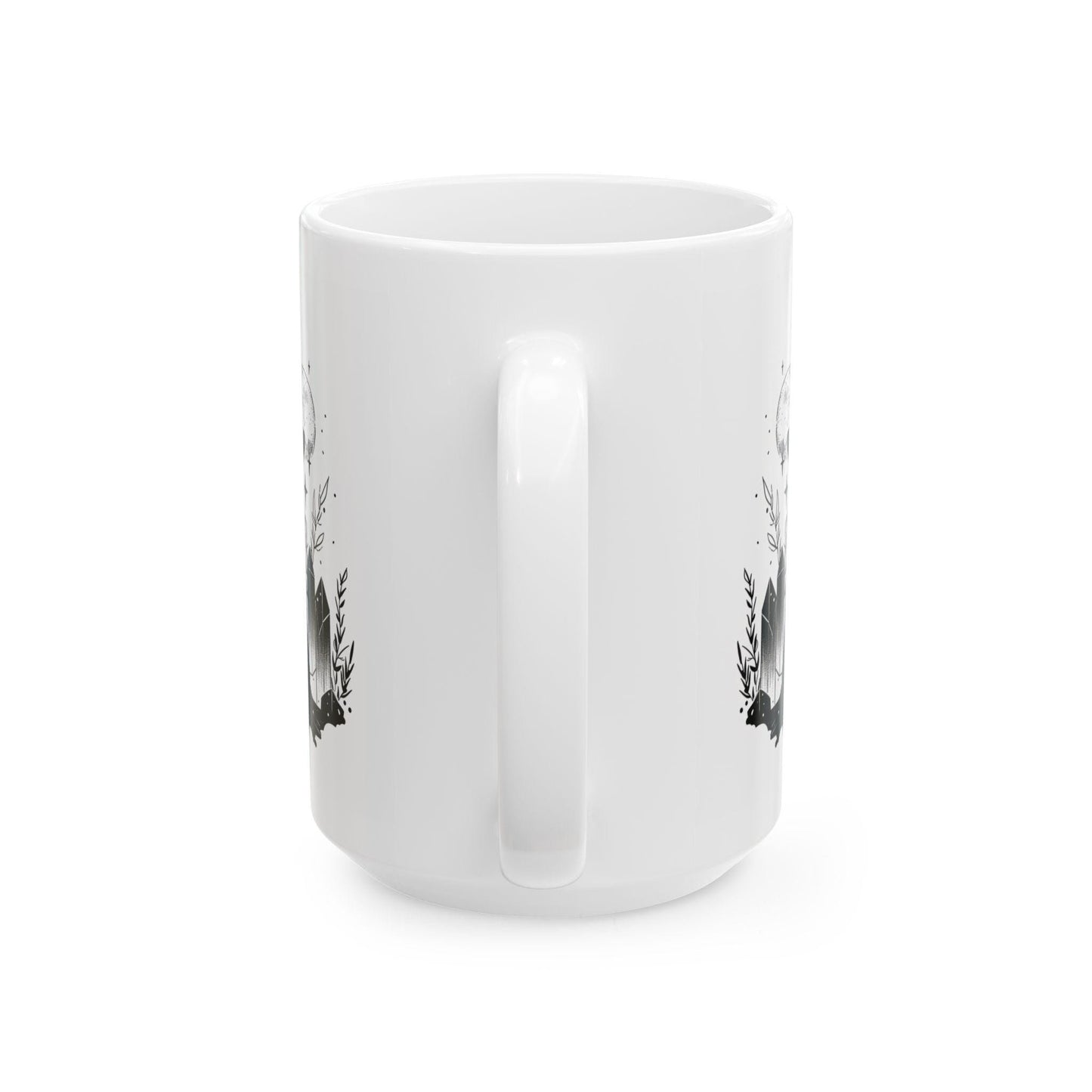 Witch Moon Coffee Mug | Mystical Crystal Wiccan Art 15oz