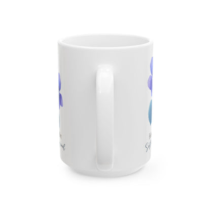 February Violet Birth Flower Mug | 15oz Ceramic Coffee Cup