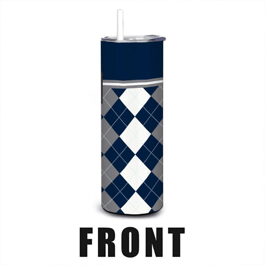 ColorFlow | Nevada Wolf Pack Inspired 20oz Straight Tumbler | Team Color Stainless Steel | Personalization Optional