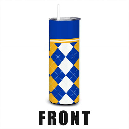 ColorFlow | San Jose State Spartans Inspired 20oz Straight Stainless Tumbler | Team Colors | Personalization Optional