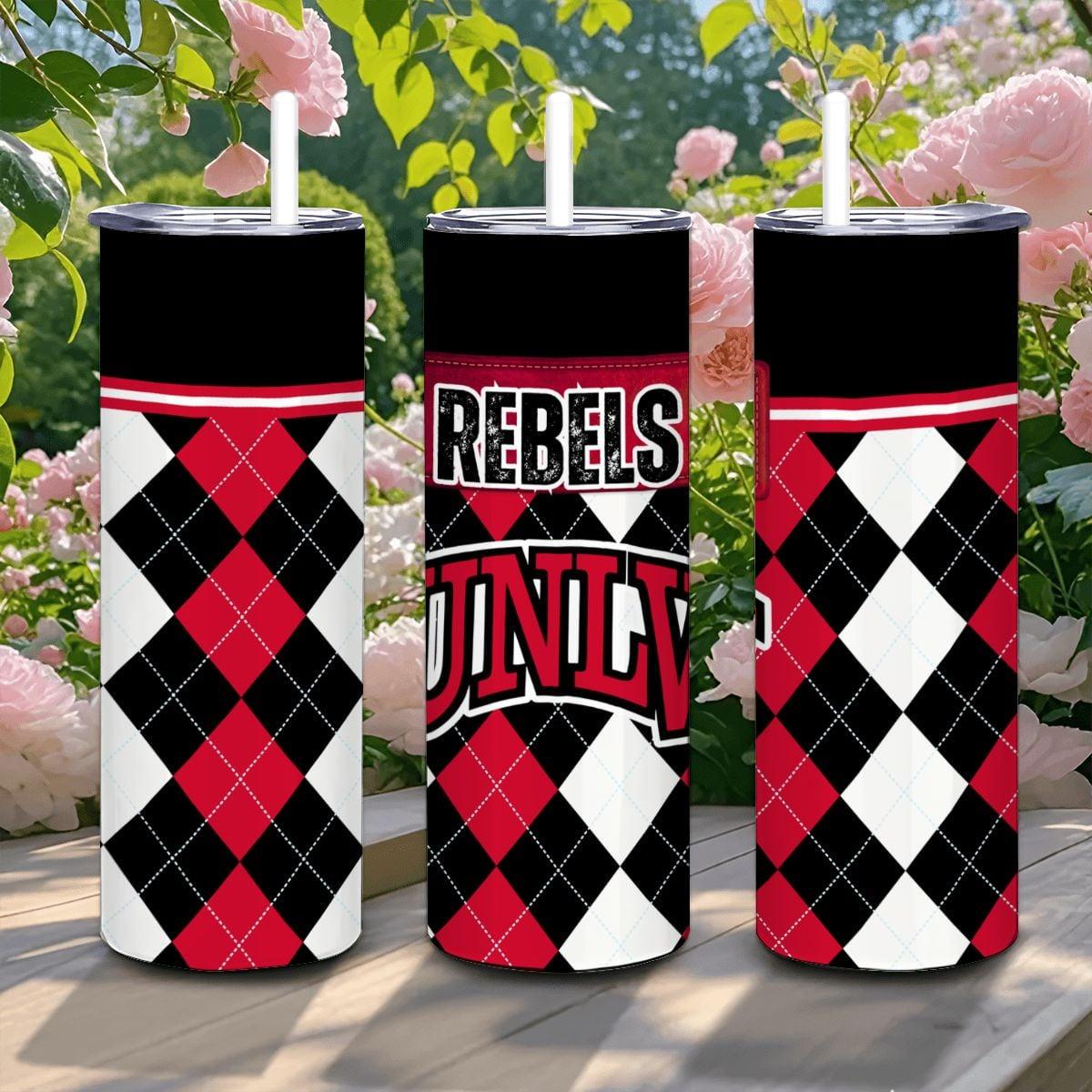 ColorFlow | UNLV Rebels Inspired 20oz Straight Tumbler | College Team Drinkware | Personalization Optional