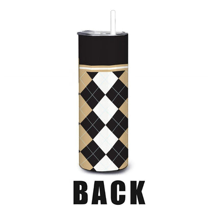ColorFlow | Army Black Knights Inspired 20oz Straight Stainless Tumbler | Military Style Design | Personalization Optional