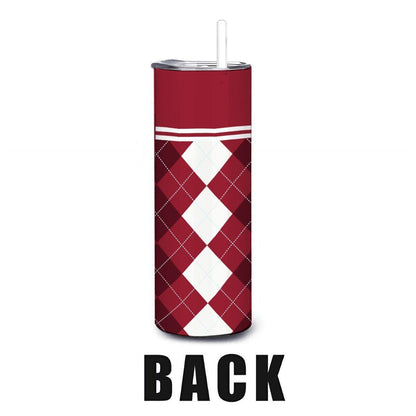 ColorFlow | Temple Owls Inspired 20oz Straight Tumbler | Crimson Team Colors | Personalization Optional
