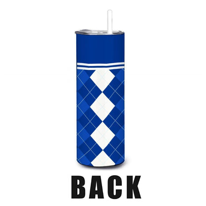 ColorFlow | Air Force Falcons Inspired 20oz Straight Stainless Tumbler | Blue Silver Military Pride | Personalization Optional