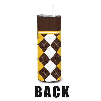 ColorFlow | Wyoming Cowboys Inspired 20oz Straight Tumbler | Brown Gold Western Spirit | Personalization Optional