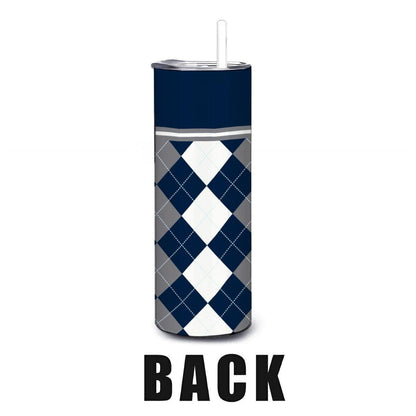 ColorFlow | Nevada Wolf Pack Inspired 20oz Straight Tumbler | Team Color Stainless Steel | Personalization Optional