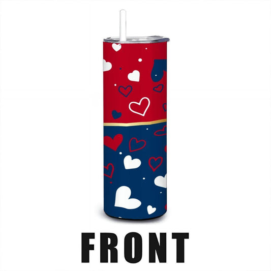 ColorFlow | Los Angeles Inspired Angels Hearts Straight Tumbler 20oz Stainless Steel Drinkware Optional Personalization