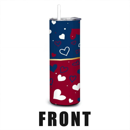 ColorFlow | Los Angeles Inspired Angels Hearts Straight Tumbler 20oz Stainless Steel Drinkware Optional Personalization