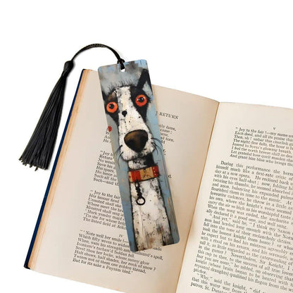 ColorFlow | Quirky Scruffy Dog Art Metal Bookmark Unique Gift for Readers and Dog Lovers | Optional Personalization