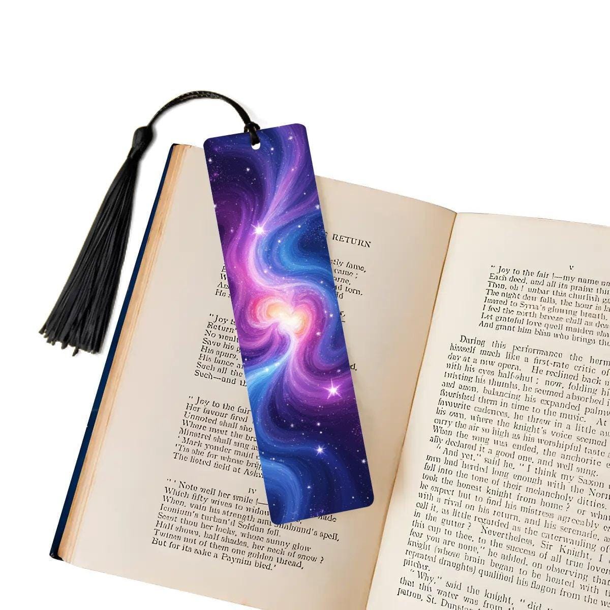 ColorFlow | Heart Cloudscape Metal Bookmark Pastel Sky Aesthetic Dreamy Celestial Gift | Optional Personalization