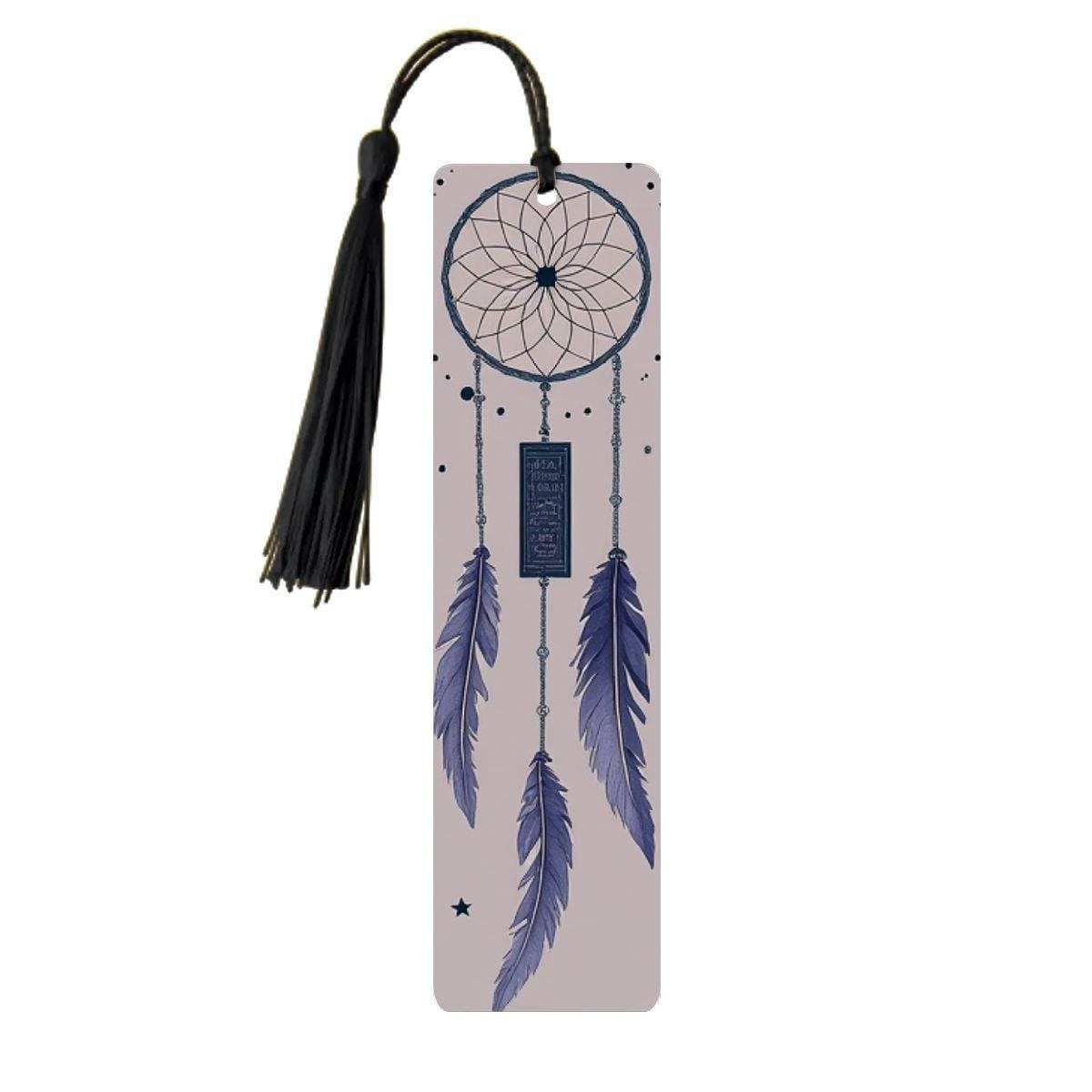 ColorFlow | Boho Dreamcatcher Feathers Metal Bookmark Spiritual Bohemian Reading Gift | Optional Personalization