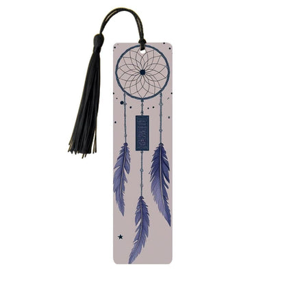 ColorFlow | Boho Dreamcatcher Feathers Metal Bookmark Spiritual Bohemian Reading Gift | Optional Personalization