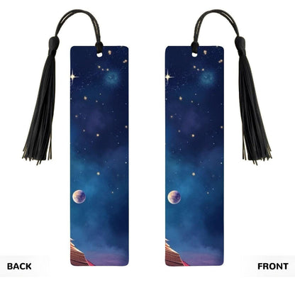 ColorFlow | Celestial Night Sky Book Metal Bookmark Cosmic Stars Space Reading Lover Gift | Optional Personalization