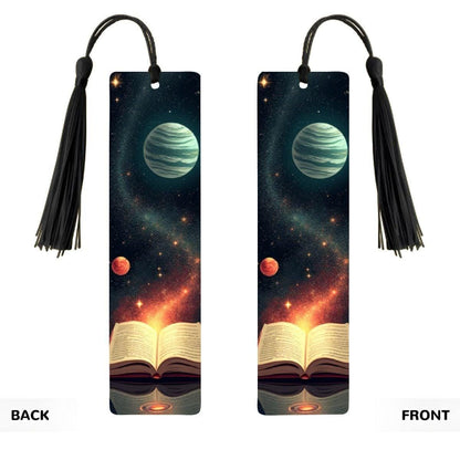 ColorFlow | Celestial Planets Galaxy Book Metal Bookmark Cosmic Space Fantasy Reading Gift | Optional Personalization