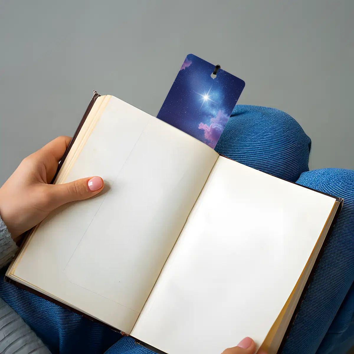 ColorFlow | Cosmic Pink Heart Metal Bookmark Celestial Galaxy Love Aesthetic Gift for Readers | Optional Personalization