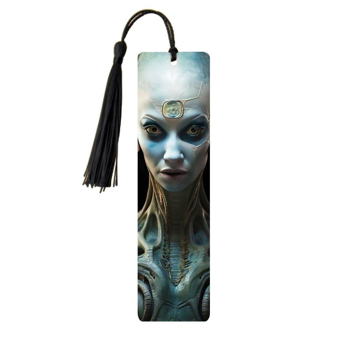 ColorFlow | Ethereal Alien Metal Bookmark Sci Fi Extraterrestrial Crystal Forehead Futuristic Art Design | Optional Personalization