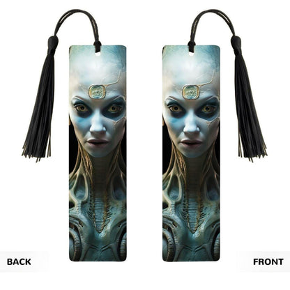 ColorFlow | Ethereal Alien Metal Bookmark Sci Fi Extraterrestrial Crystal Forehead Futuristic Art Design | Optional Personalization