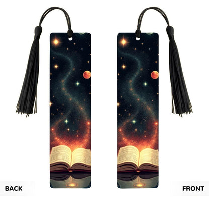 ColorFlow | Galaxy Planets Book Metal Bookmark Celestial Cosmic Space Reading Lover Gift | Optional Personalization