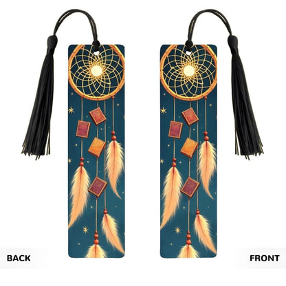 ColorFlow | Golden Dreamcatcher Feathers Metal Bookmark Boho Celestial Book Lover Gift | Optional Personalization