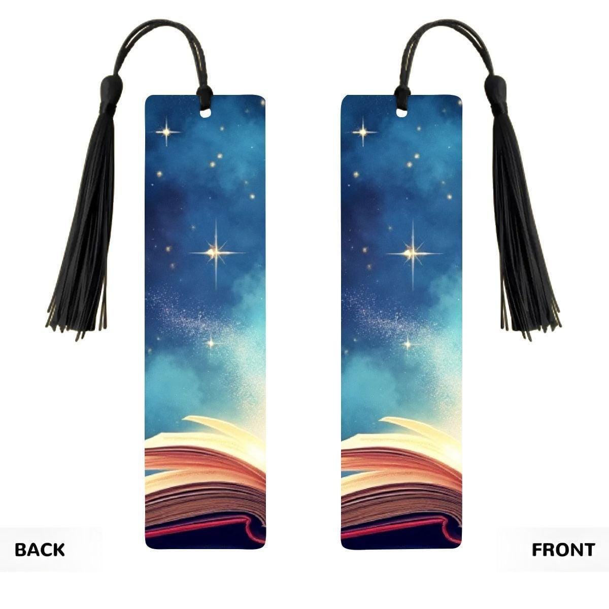 ColorFlow | Magical Celestial Book Metal Bookmark Starry Night Fantasy Reading Lover Gift | Optional Personalization
