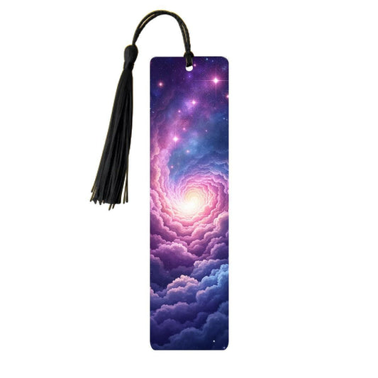ColorFlow | Pastel Galaxy Cloud Metal Bookmark Dreamy Celestial Sky Aesthetic Book Gift | Optional Personalization