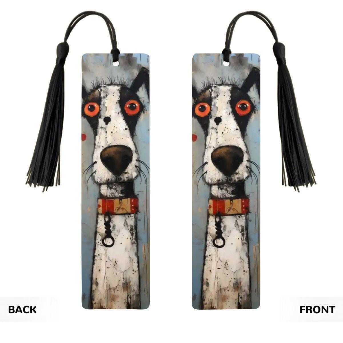 ColorFlow | Quirky Scruffy Dog Art Metal Bookmark Unique Gift for Readers and Dog Lovers | Optional Personalization