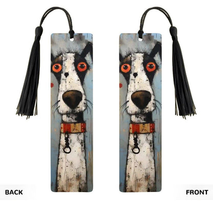 ColorFlow | Quirky Scruffy Dog Art Metal Bookmark Unique Gift for Readers and Dog Lovers | Optional Personalization