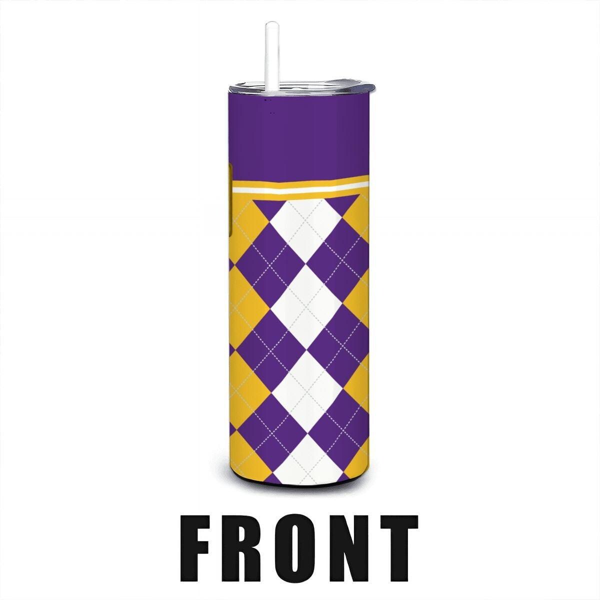 ColorFlow | LSU Tigers Inspired 20oz Straight Tumbler | Purple Gold College Energy | Personalization Optional