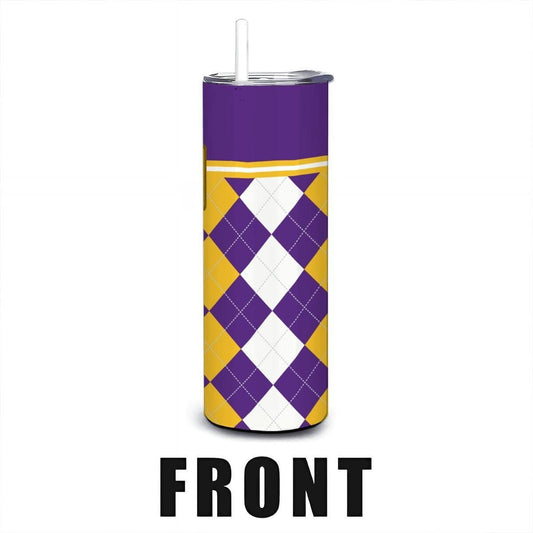 ColorFlow | LSU Tigers Inspired 20oz Straight Tumbler | Purple Gold College Energy | Personalization Optional