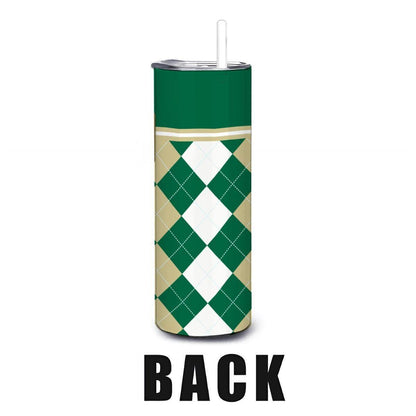ColorFlow | South Florida Bulls Inspired 20oz Straight Stainless Tumbler | Green Gold Style | Personalization Optional
