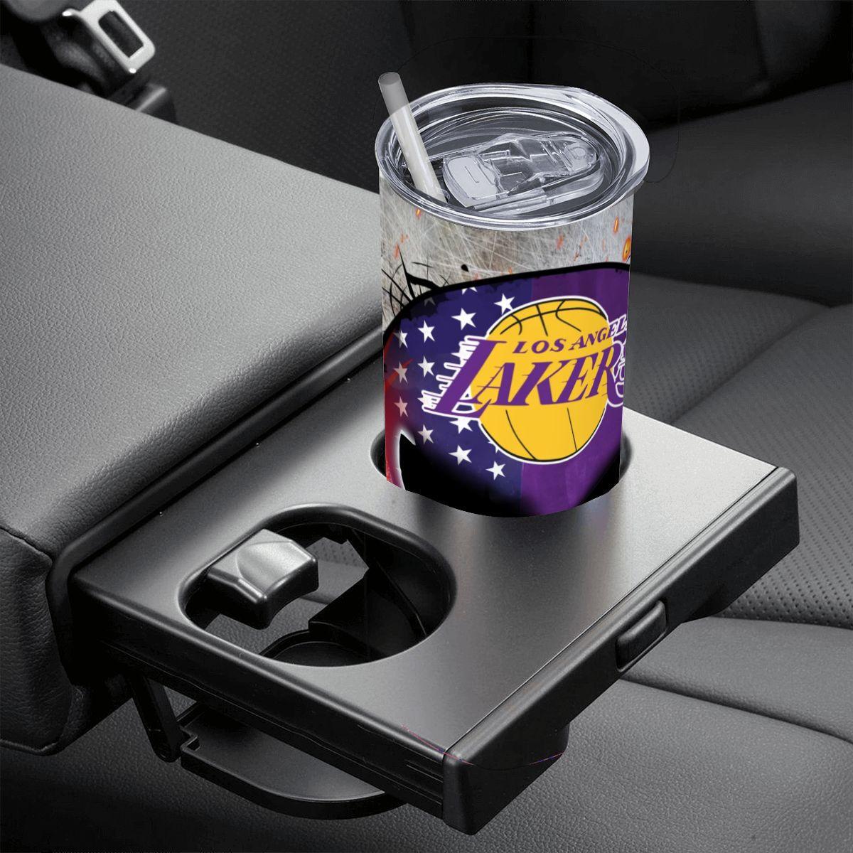 ColorFlow | Los Angeles Basketball Inspired 20oz Straight Tumbler | Lakers Skull American Flag Design | Personalization Optional