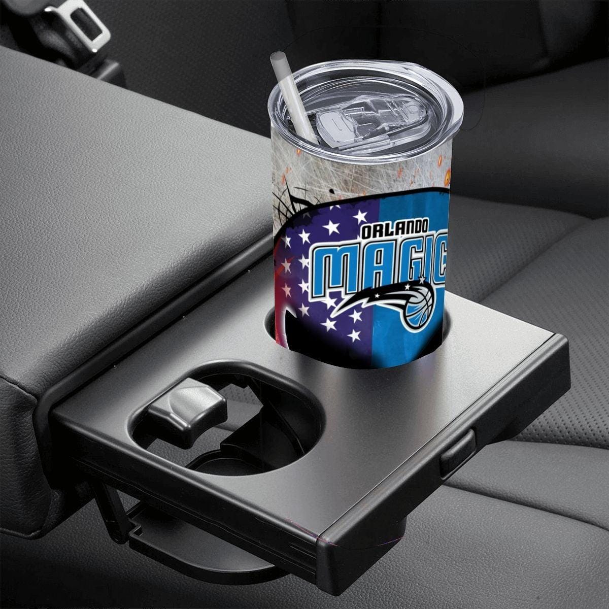 ColorFlow | Orlando Basketball Inspired 20oz Straight Tumbler | Magic Skull American Flag Design | Personalization Optional