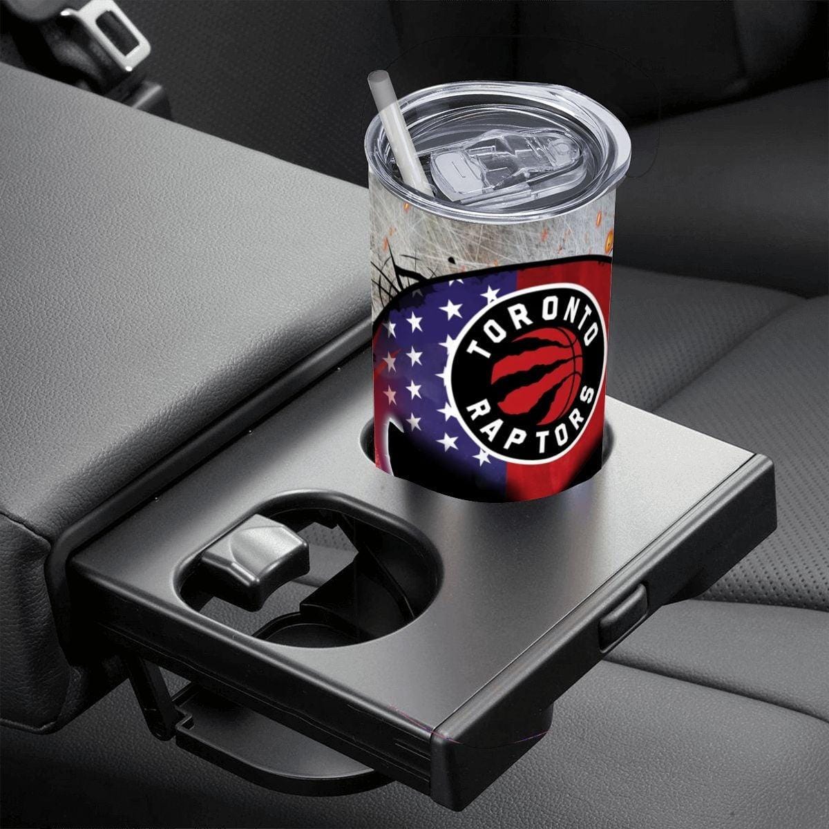 ColorFlow | Toronto Basketball Inspired 20oz Straight Tumbler | Raptors Skull American Flag Design | Personalization Optional