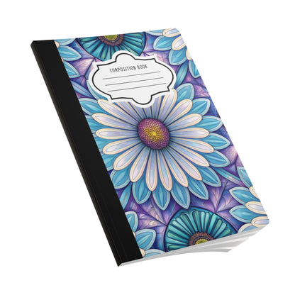ColorFlow | Blue Daisy Bloom Composition Notebook | Bright Floral Pattern Journal for School Work and Creative Writing