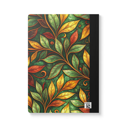 ColorFlow | Autumn Botanical Leaves Composition Notebook | Warm Nature Pattern Journal for School Work and Writing