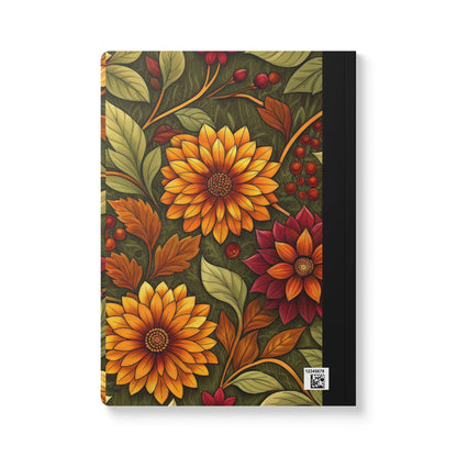 ColorFlow | Autumn Meadow Garden Composition Notebook | Warm Fall Floral Pattern Journal for School Work and Notes