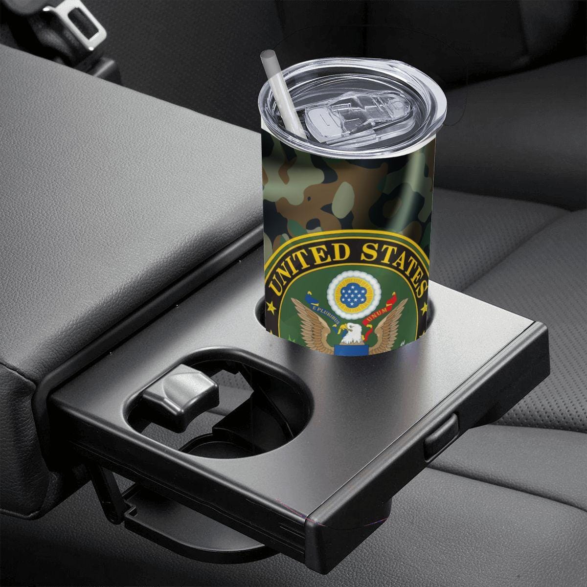 ColorFlow | Army Inspired 20oz Straight Stainless Steel Tumbler Military Camouflage Patriotic Insulated Cup