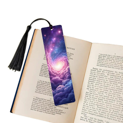 ColorFlow | Pastel Galaxy Cloud Metal Bookmark Dreamy Celestial Sky Aesthetic Book Gift | Optional Personalization