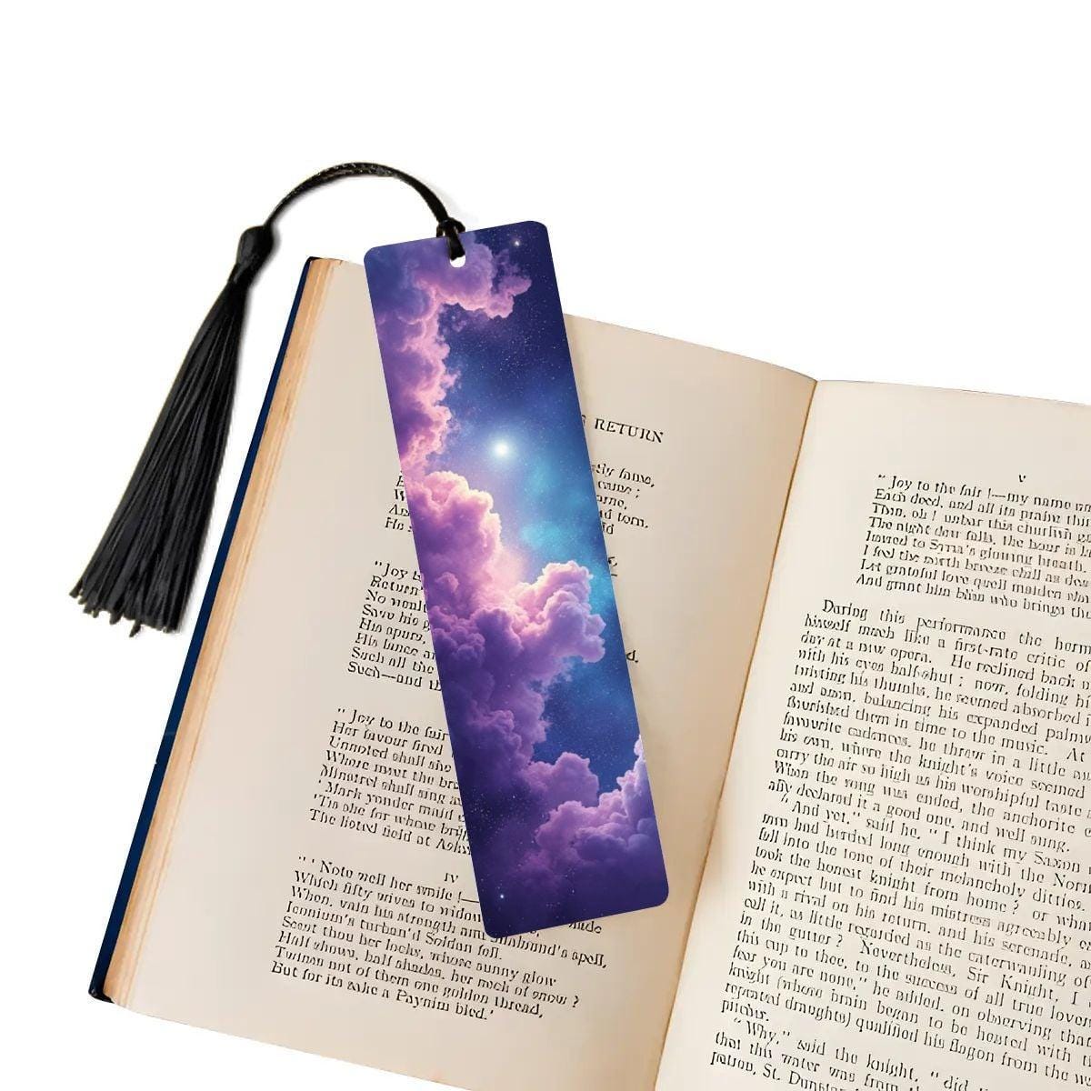 ColorFlow | Galaxy Spiral Light Metal Bookmark Cosmic Portal Fantasy Sky Reading Gift | Optional Personalization